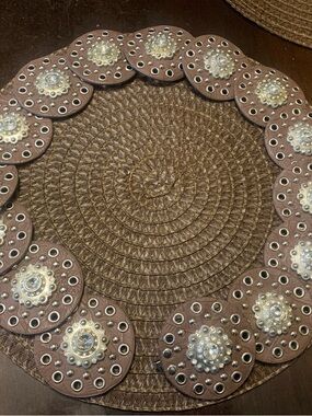 Brown Crystal-Embellished Women's